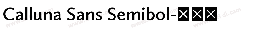 Calluna Sans Semibol字体转换